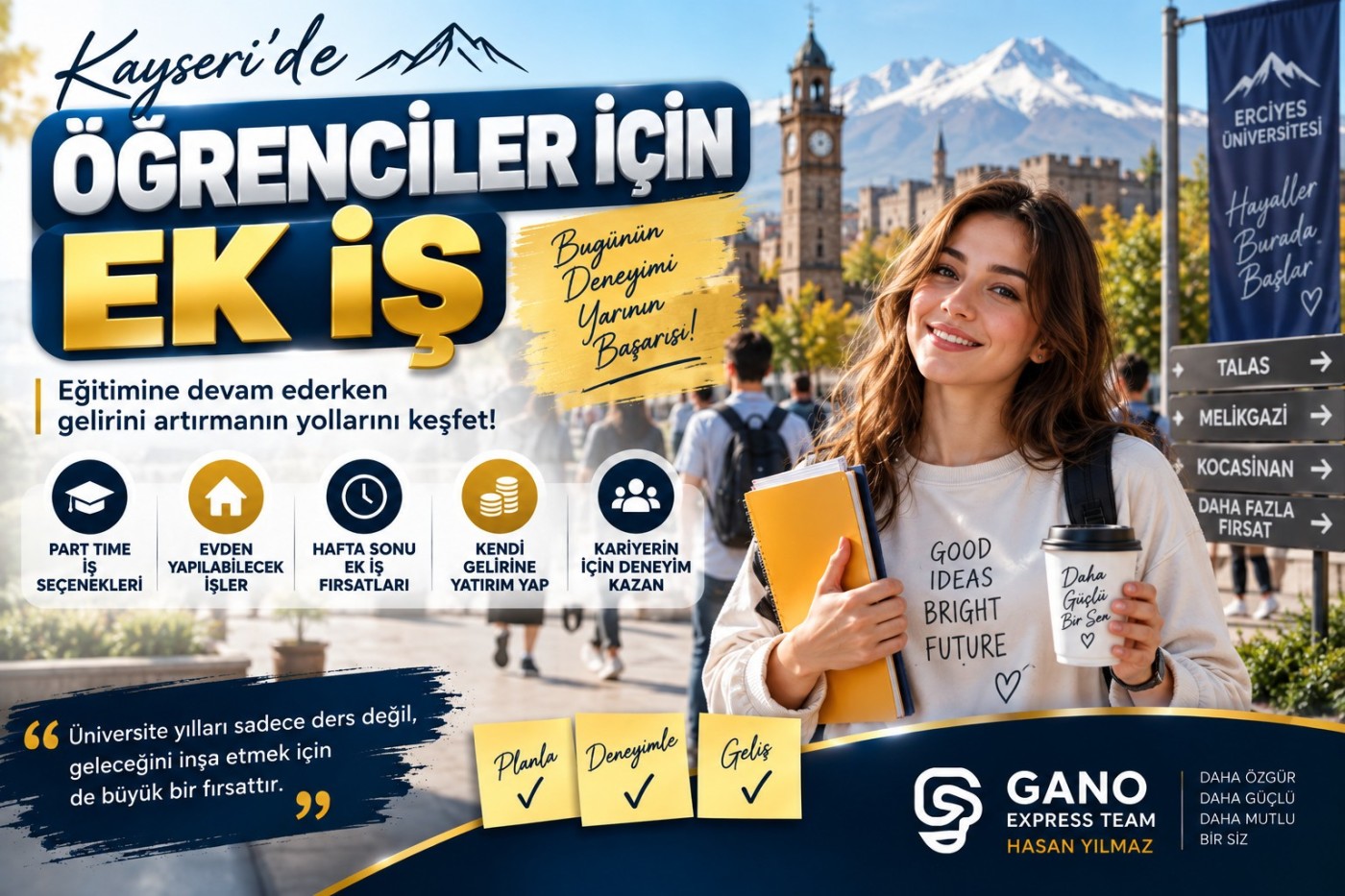 KAYSERİ’DE ÖĞRENCİLER İÇİN EK İŞ | PART TIME VE EK GELİR FİKİRLERİ 2026